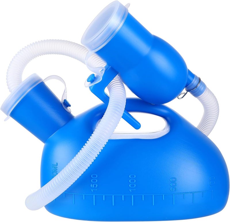 Yeasing Urinal Bottle Portable Urinals for Men Women Urine Bottle 2000ml Mens Potty Spill Proof Pee Bottle with 68" Long Tube Travel Toilet Incontinence Bottles for Elderly Hospital - Image 1